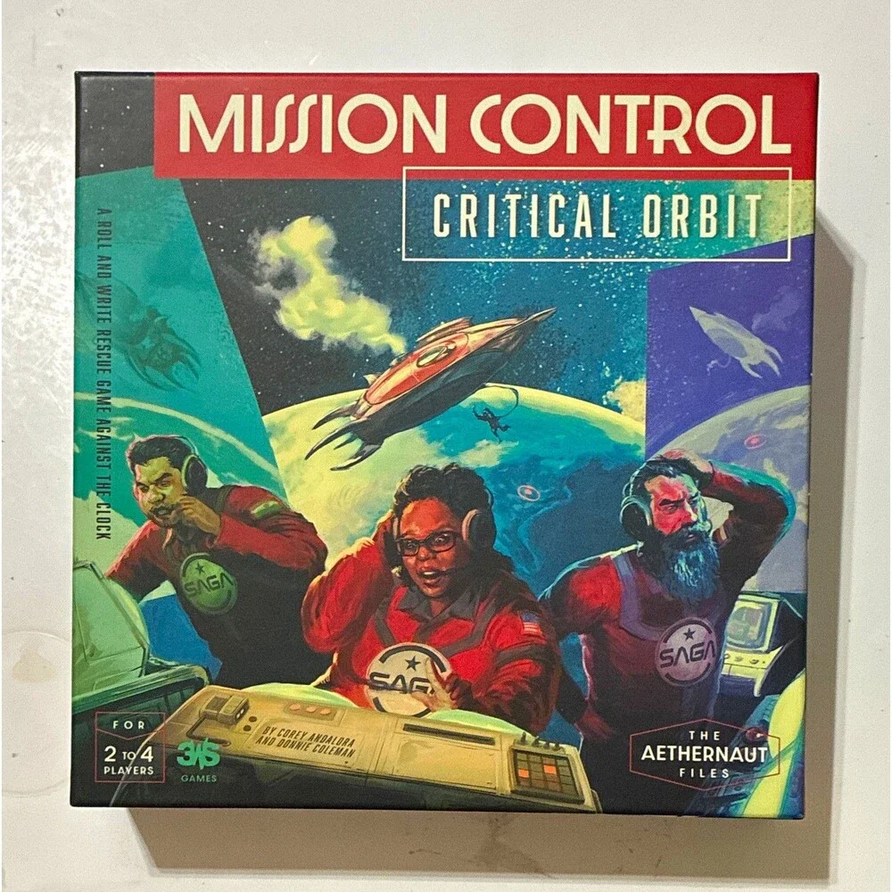 Mission Control Critical Orbit Board Game 3WS Complete Cooperative Space Game